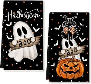 ARKENY Halloween Kitchen Towels, Set of 2