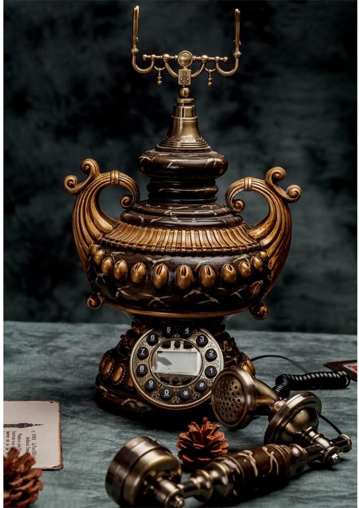 European Retro Telephone 's Lamp Antique Home Fashion Wired Landline Living Room Decorative Personality Ornaments