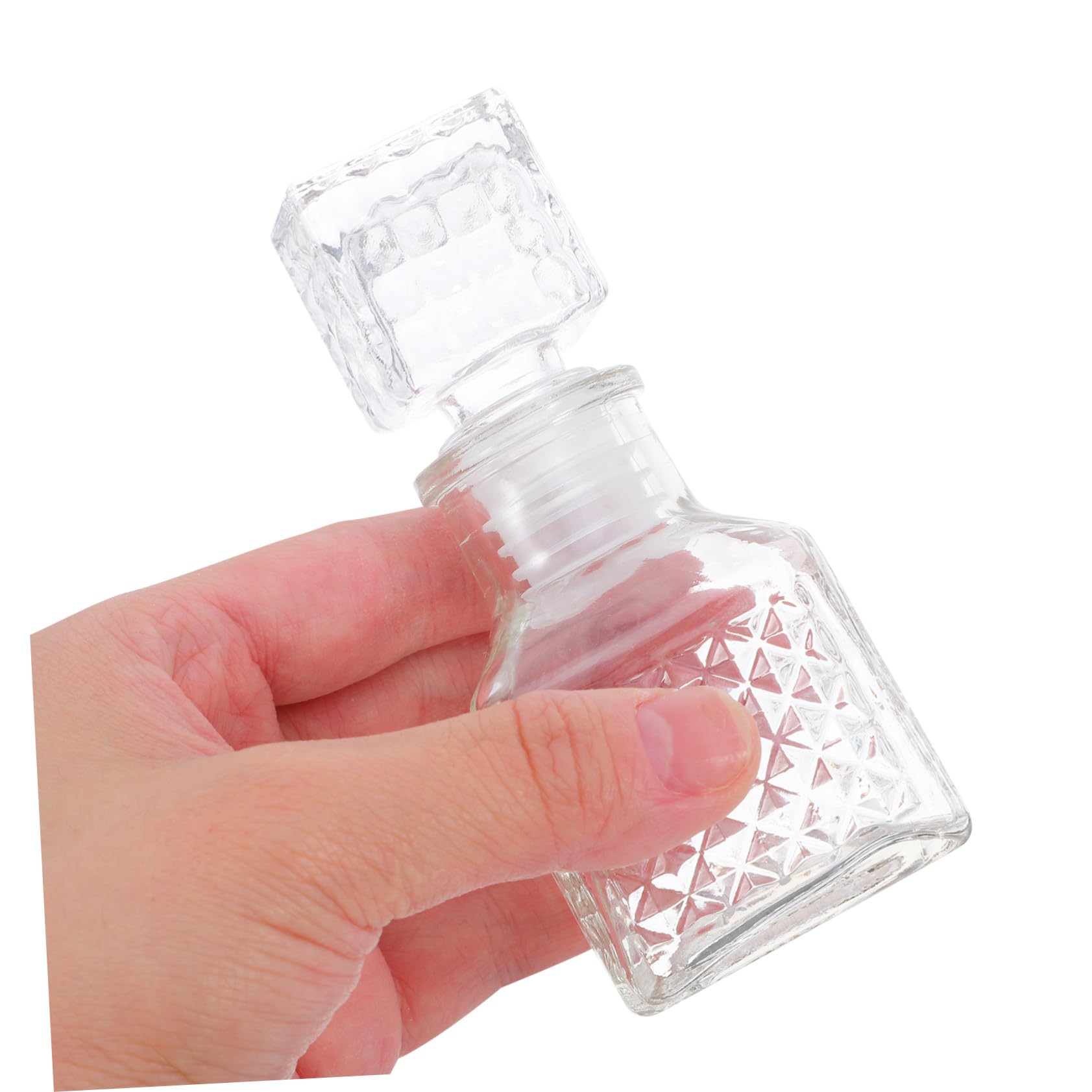 Ipetboom Lot de 6 Carafons à Vin en Verre Transparent 50 Ml, Aérateur, Accessoires pour Whisky, Bouteilles Décoratives Compactes pour Dégustation et Conservation des Spiritueux