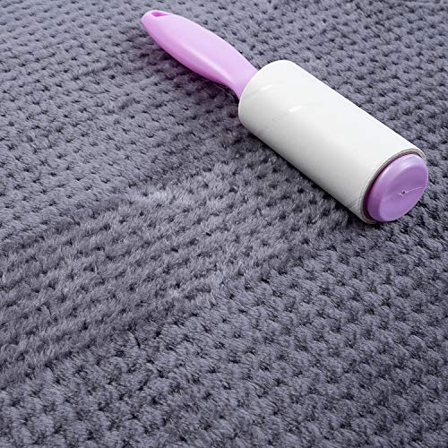 Image of Warm Soft Fuzzy Dog or Cat Blanket, Plush Fleece Throws for Puppy, Kitten, Medium, Large Dogs - Purple (M /32 inch x 40 inch)
