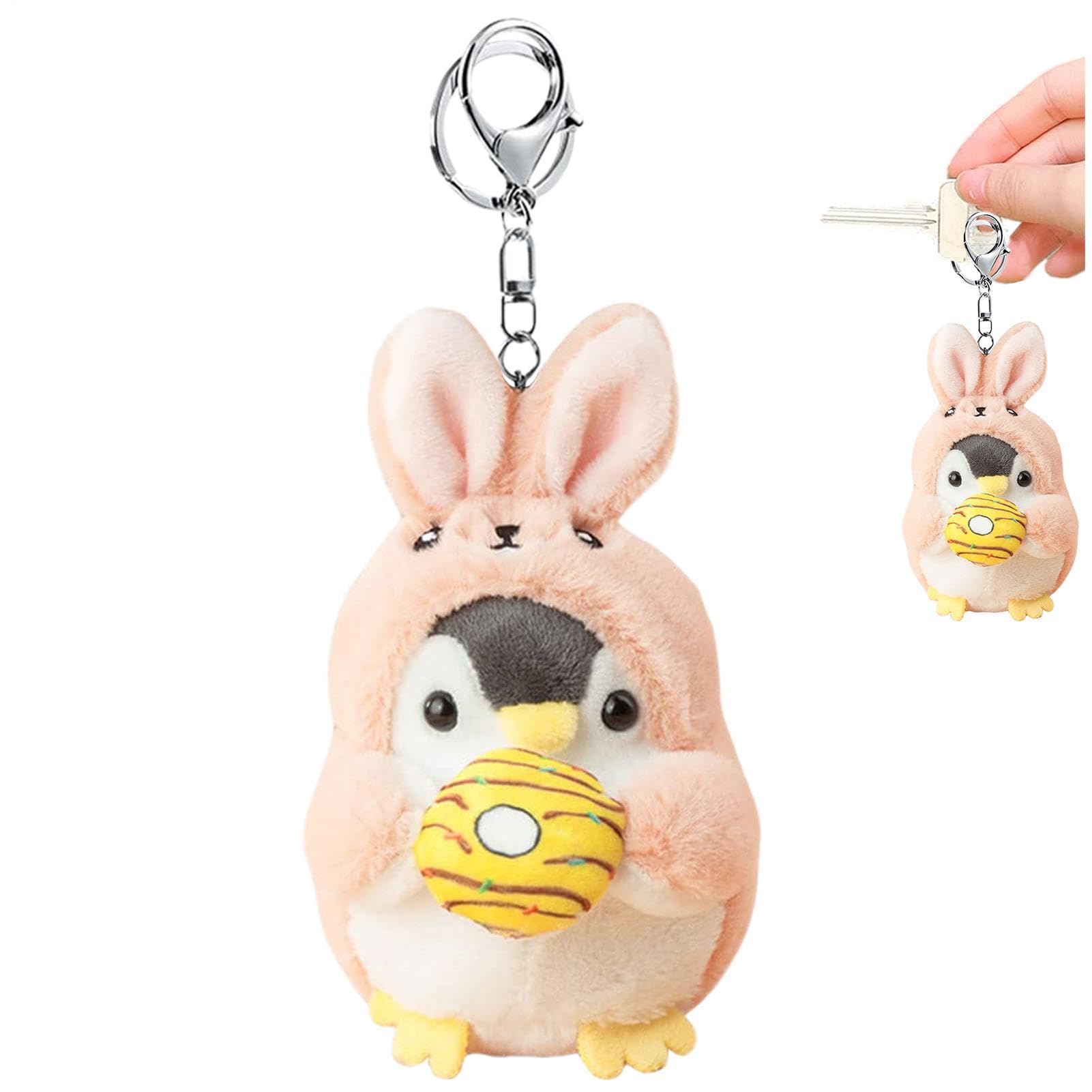 Penguin Plush Keychain - Cute Doll Holder, Stuffed Toy Ring, Soft Animal Pendant | Adorable plushes Accessory, Skin Friendly Material Kids Teens Adults Backpack Handbag Gift Fun Decor Charm