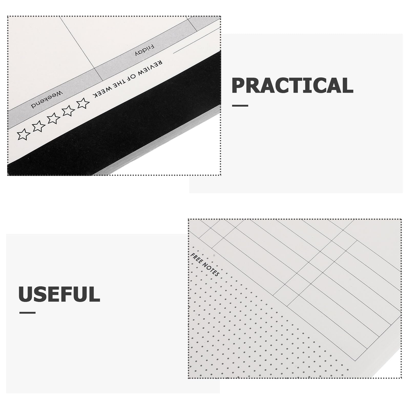 Writable Paper Weekly Schedule Planner Notebook Smooth Surface Weekly Scheduler Pad for Home School Work Task Organizer with Goal Tracker And To Do List Sections