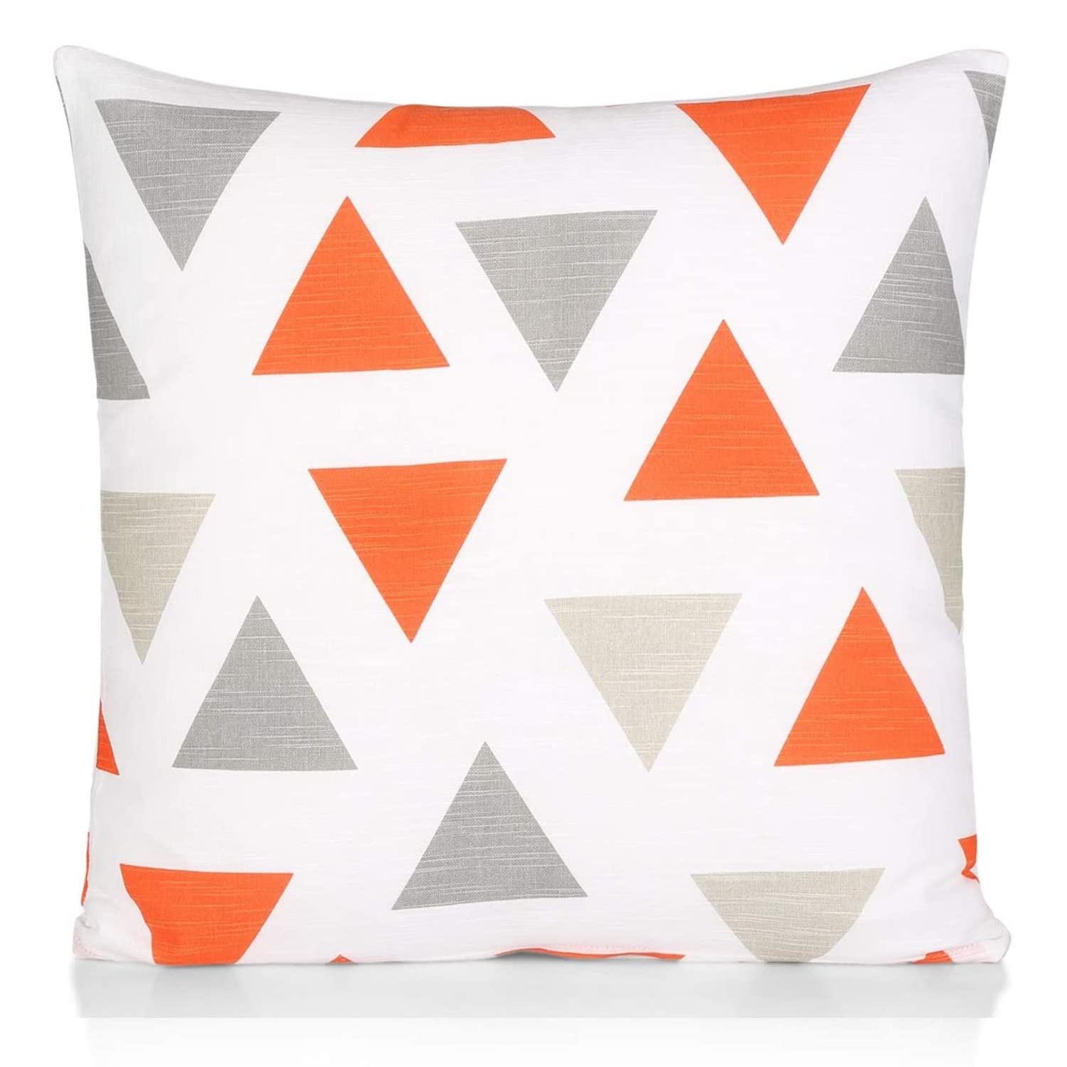 Monba Federe Per Cuscino Quadrate 45x45 Cm - Set Da 4, Morbide In Poliestere, Motivo Triangoli, Per Divano E Camera Da Letto