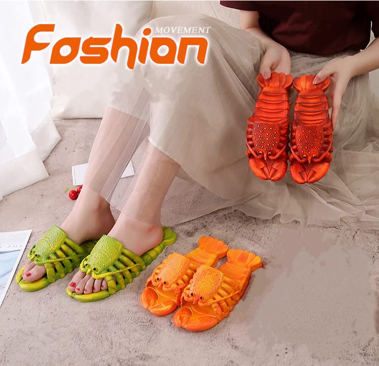 Lobster Slippers Funny Animal themed Slippers,Pool Beach Party Shoes,Unisex Shoes Couple Summer Slipper for Women Men4