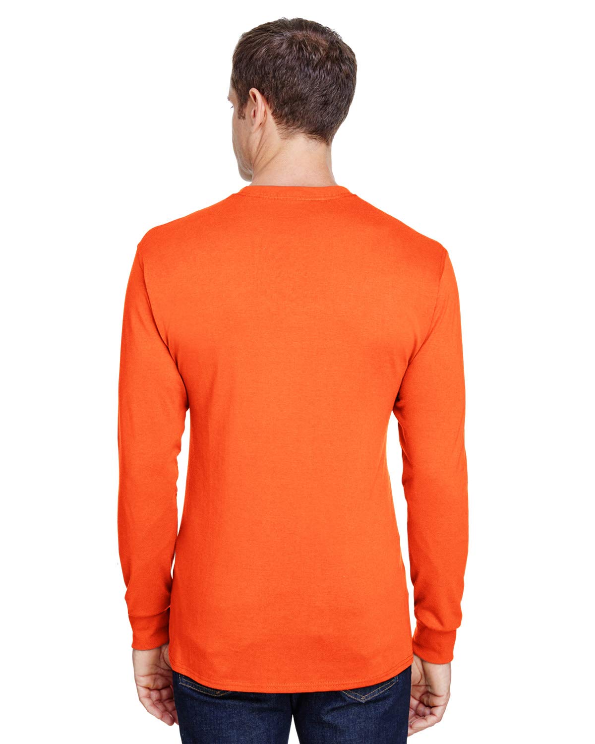 Hanes Mens Workwear Long Sleeve Pocket T-Shirt (W120)