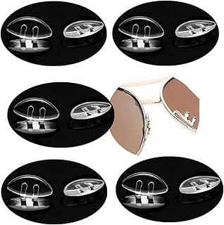 Glasses Nose Pads,BEHLINE Eyeglasses Nosepads Nose Piece Replacement for Porsche Design Eyeglasses Sunglasses Frames,Push in/Insert Soft Silicone Anti-Slip Nose Bridge Pads/Nose Guards(Clear,5 Pairs)