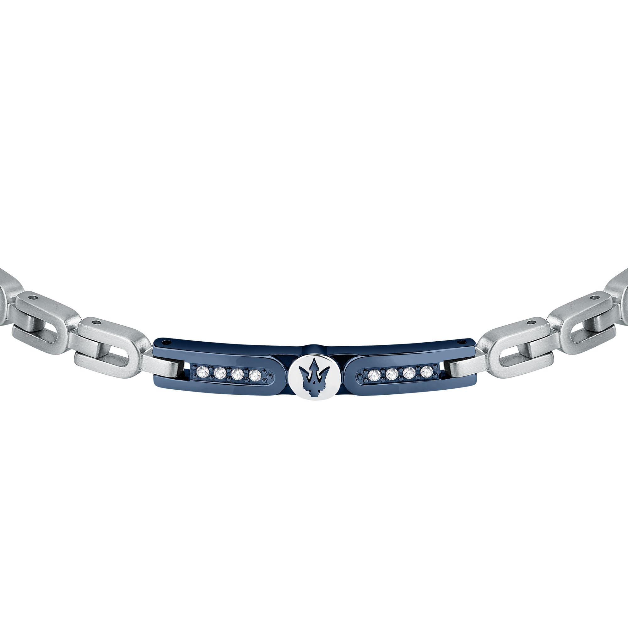 Maserati Bracciale Uomo in Acciaio, Cristalli, Collezione Iconic - JM423AVD27