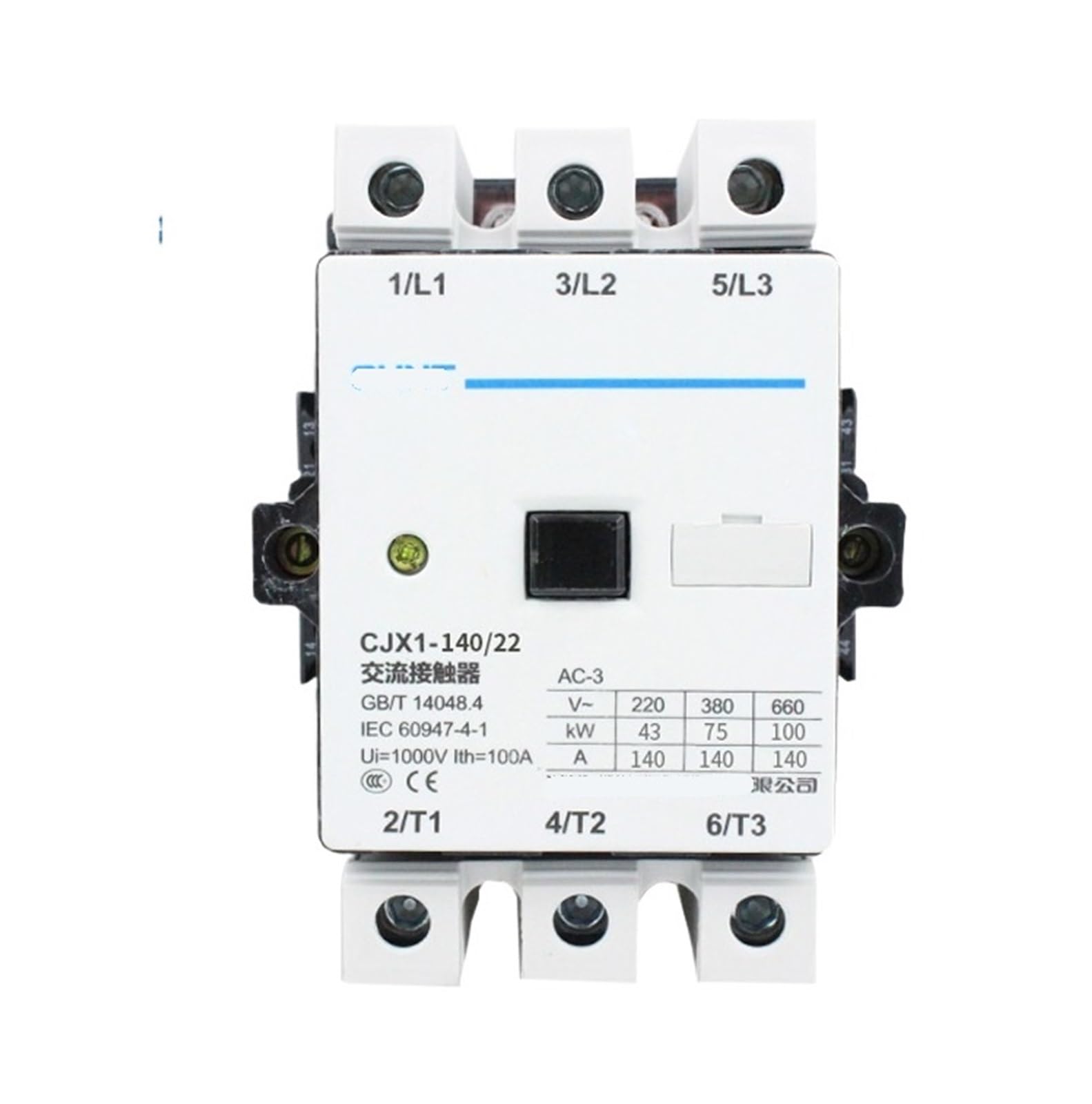 Contacteur CA CJX1-140/22 36VAC triphasé pour armoire électrique industrielle