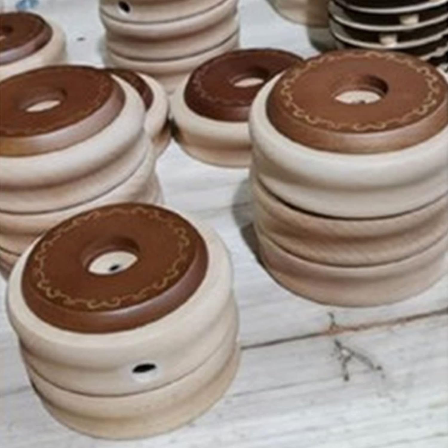 Wooden Music Box, Rotate Wood Horse Musical Box Desk Ornament for Birthday Wedding (Beige B)