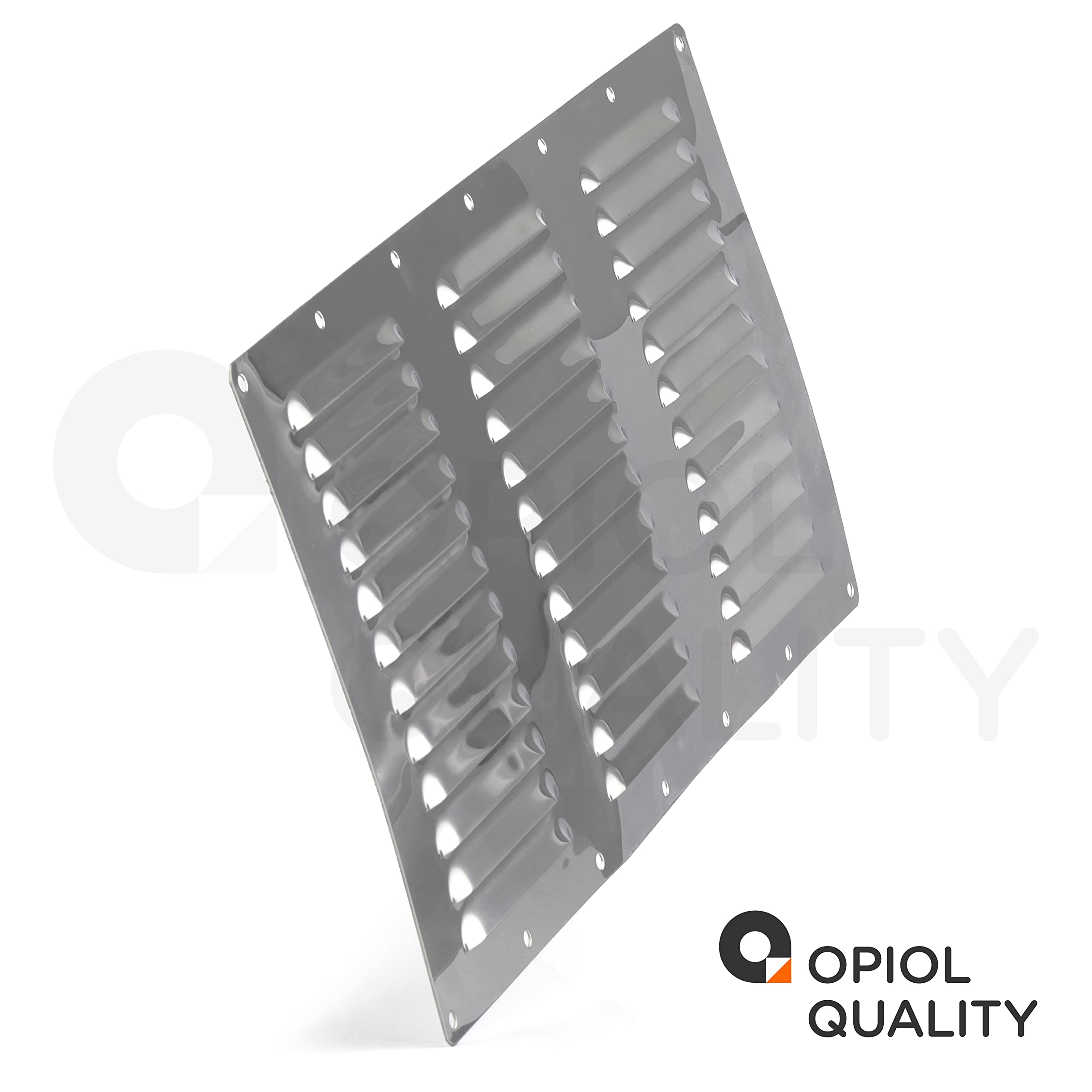 Kiemenblech TYP D 358x184 mm (10 Stück) aus rostfreiem Edelstahl A2 Lüftungsgitter Lüfter Kiemenlüfter Metall lüftungsgitter Lüftungsrosette Edelstahl Verschließbar Lüftungsblech Rund