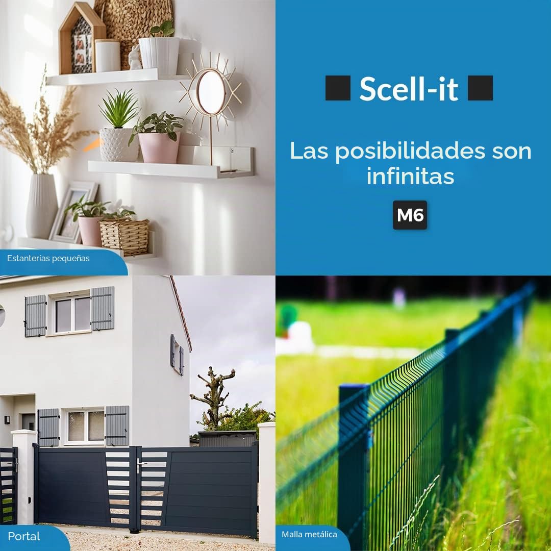 Kit de sellado químico Varillas INOX M6 Garantizadas de por vida SCELL-IT Hasta 300Kg de resistencia | Listo para usar