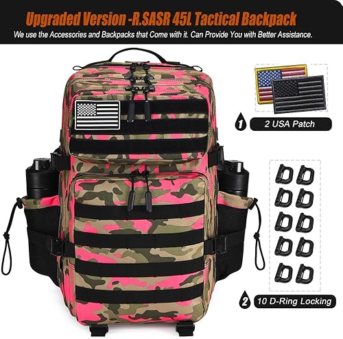 Miniatura 50 de Mochila táctica militar Molle mejorada mochila impermeable militar. Negro