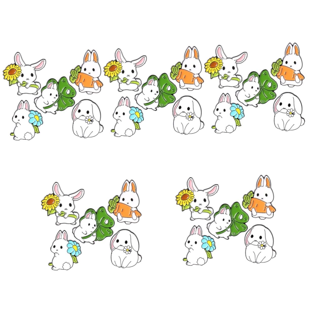 GALPADA 25pezzi Spilla Decorativa Forma Di Coniglio Kawaii Spille Cartoon Per Abbigliamento Cappelli e Borse Accessorio Unico e Adorabile Per Ogni Occasione