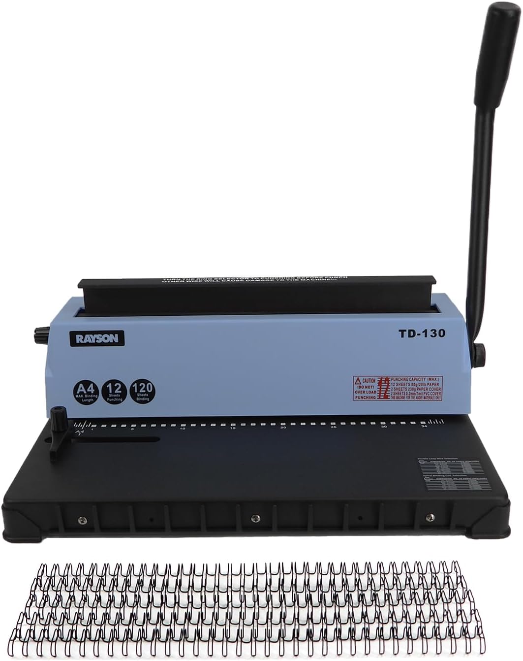 Rayson TD-130 Wire Binding Machine (Square Holes) Punch 12 Sheets/Bind ...