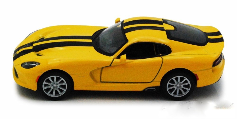 Kinsmart - 2013 SRT Viper GTS Die-Cast with Openable Doors & Pull Back Action 1:36 Scale (Yellow)