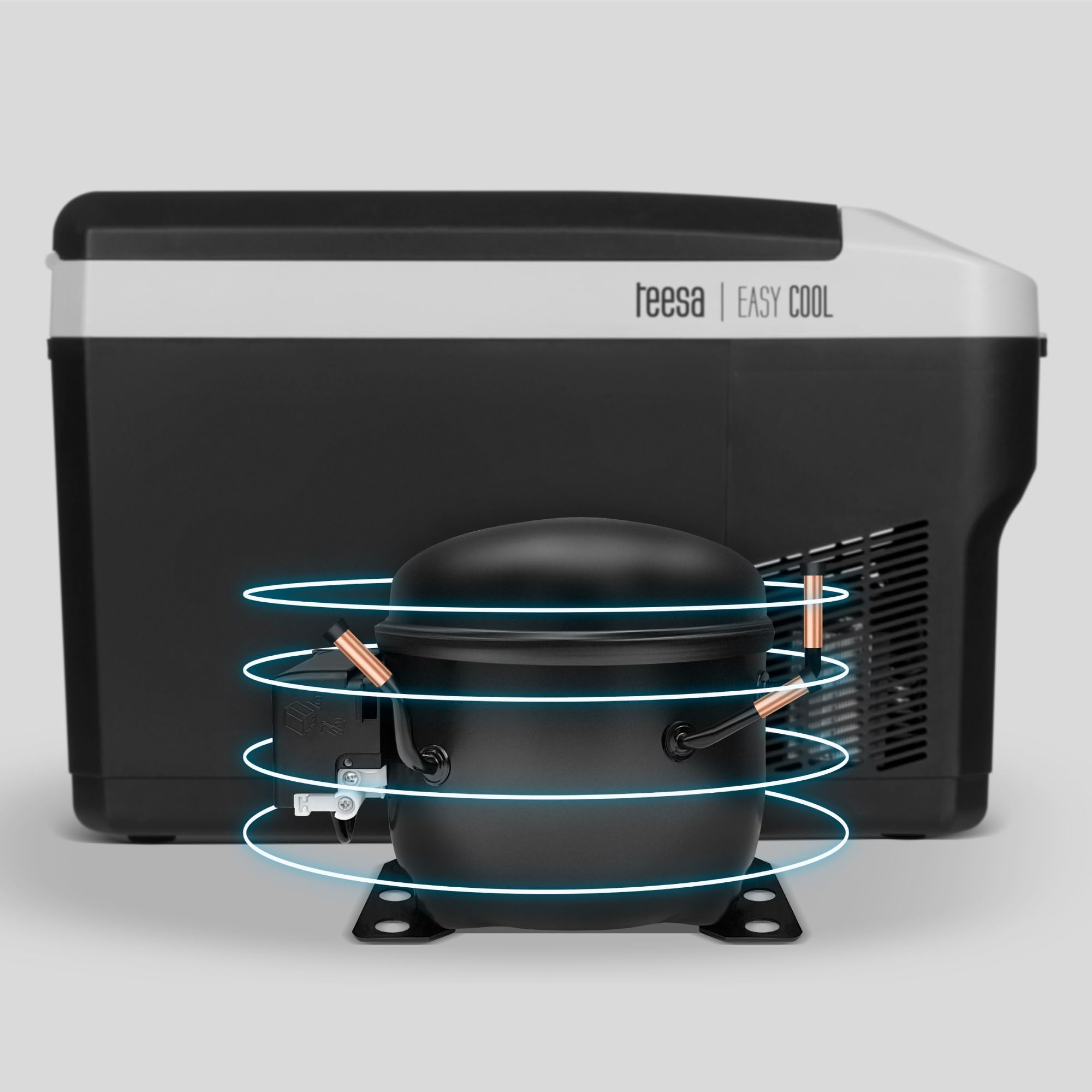 Teesa Frigorifero turistico professionale con funzione di congelamento ~-22°C Capacità a due scomparti 25L CC 12/24V AC 230V Pannello di controllo tattile LED TSA5007