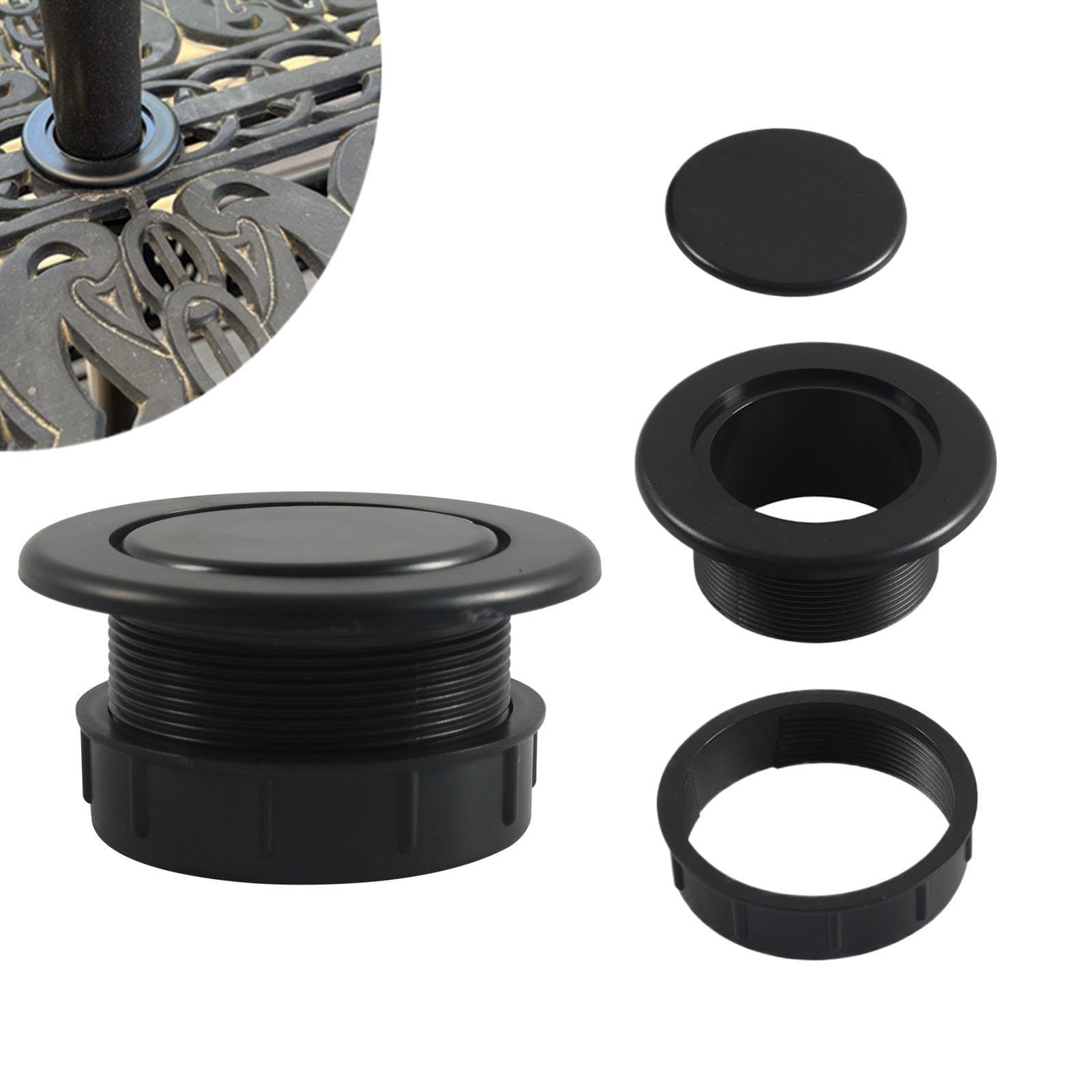 Umbrella Hole Ring - Parasol Cover Insert, Abs Adapter | Table Umbrella Hole Cover Set, Easy Installation Table Plug For Patio Yard Garden Rv Camping Homeowners Outdoor Furniture Use Tempered