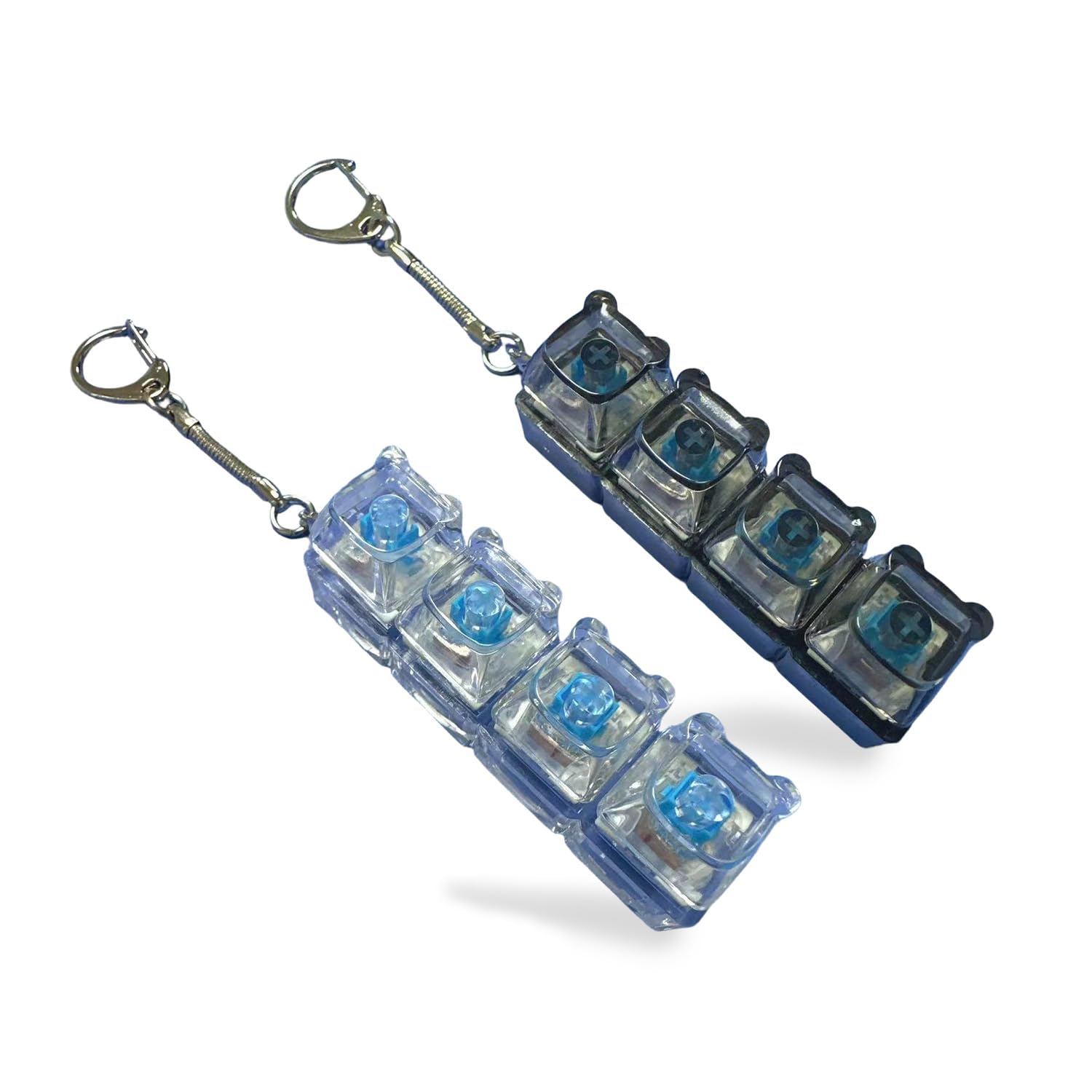 2PCS Little Bear Keyboard Fidget Toy Keychain, Click Stress Relief Keyboard Clicker, Funny Fidget Toy, Compact Fidget Keyboard for Office, Study, Commuting, Travel and Everyday Hand Relaxation