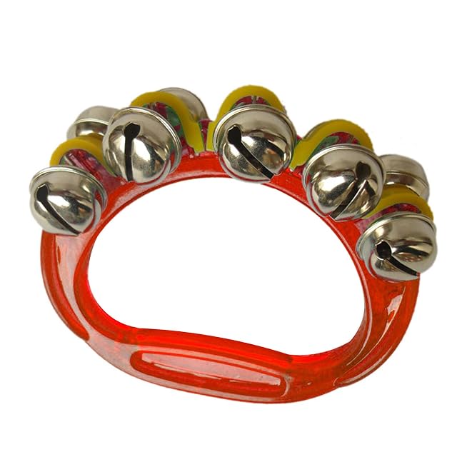 Walfront Band Wrist Bell Plastic Hand Jingle Ankle Musical Percussion Instrument for Music Groups at Home and School
