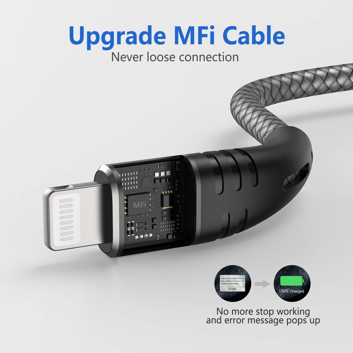 Amazon.co.jp: [Apple MFi認証] iPhone充電器 6.6フィート Lightning