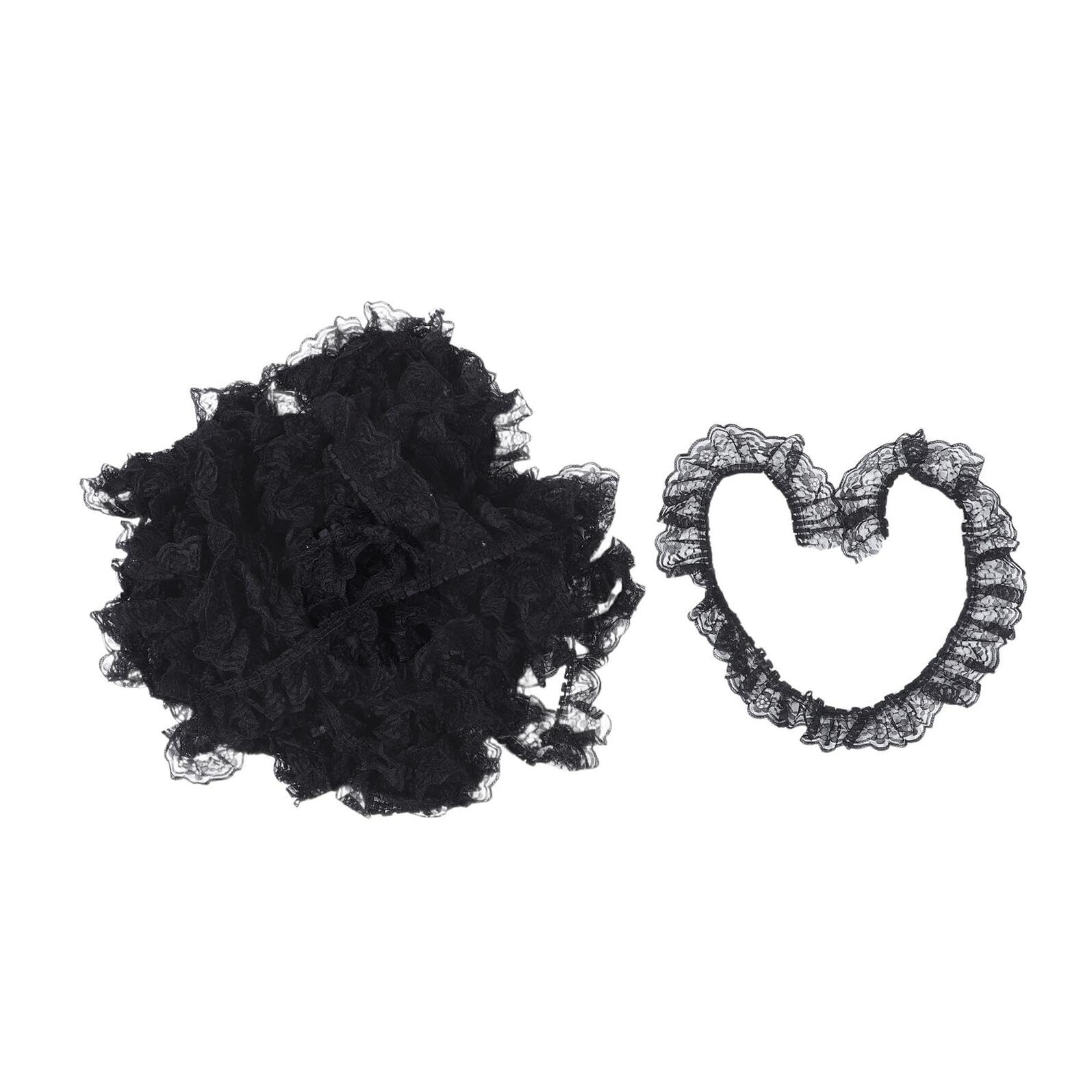Ruban dentelle extensible noir 6 cm x 40 m galon à coudre accessoires