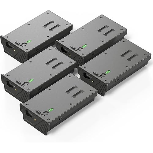 5 Pack New Reveal Upgraded Solar Charge Battery Pack Compatible with Reveal Trail Camera Ultra, X Gen 3.0, Pro 3.0, X, X Pro, X Gen 2.0, XB, SK, LED Battery Indicator