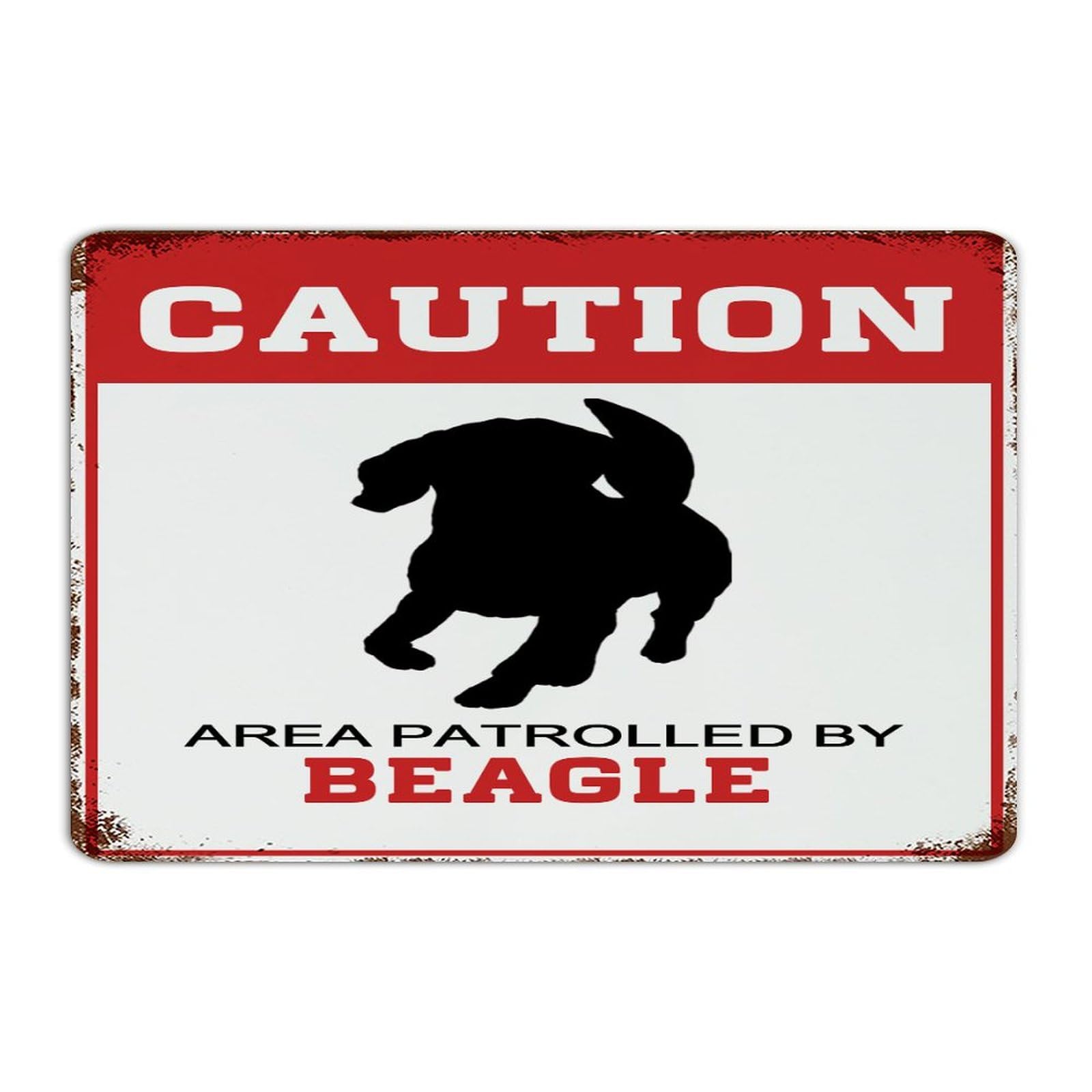 Panneau en metal personnalise Beagle grand format deco murale garage