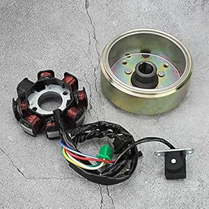 Durable Magneto Stator, Ignition Coil Magneto Metal for Gy6 125-150cc Scooter Atv Accessory