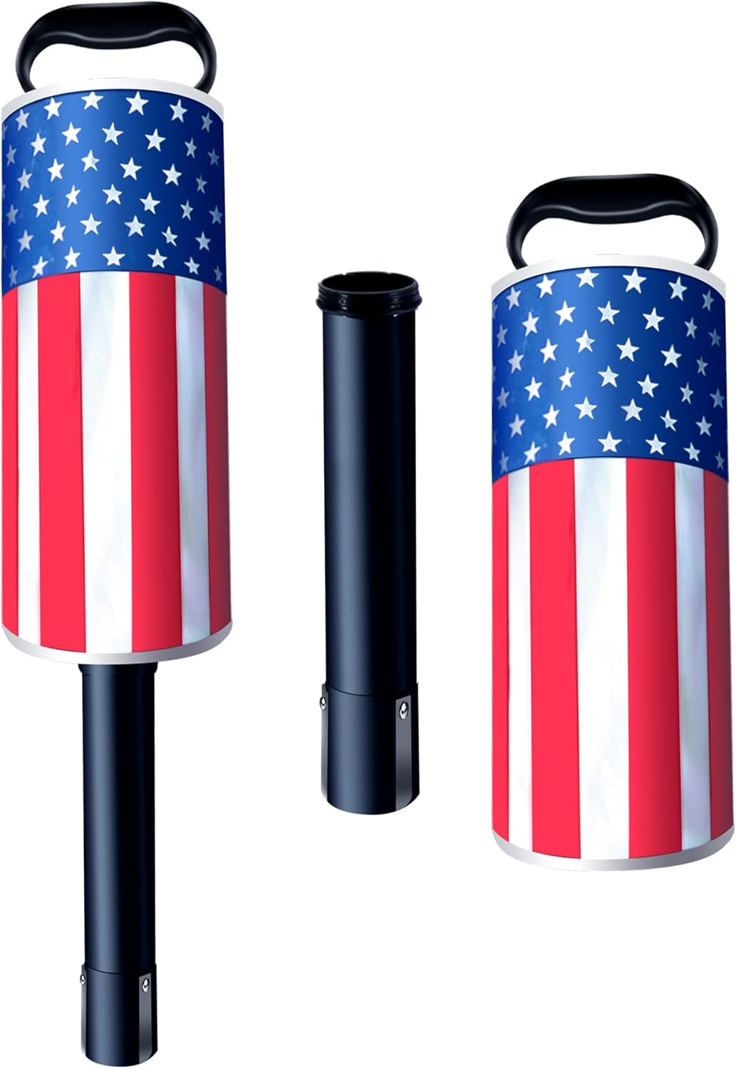 Amercian Flag Golf Towels and Brush & Amercian Flag Golf Ball Retriever Shag Bag Golf Accessories for All Golfers