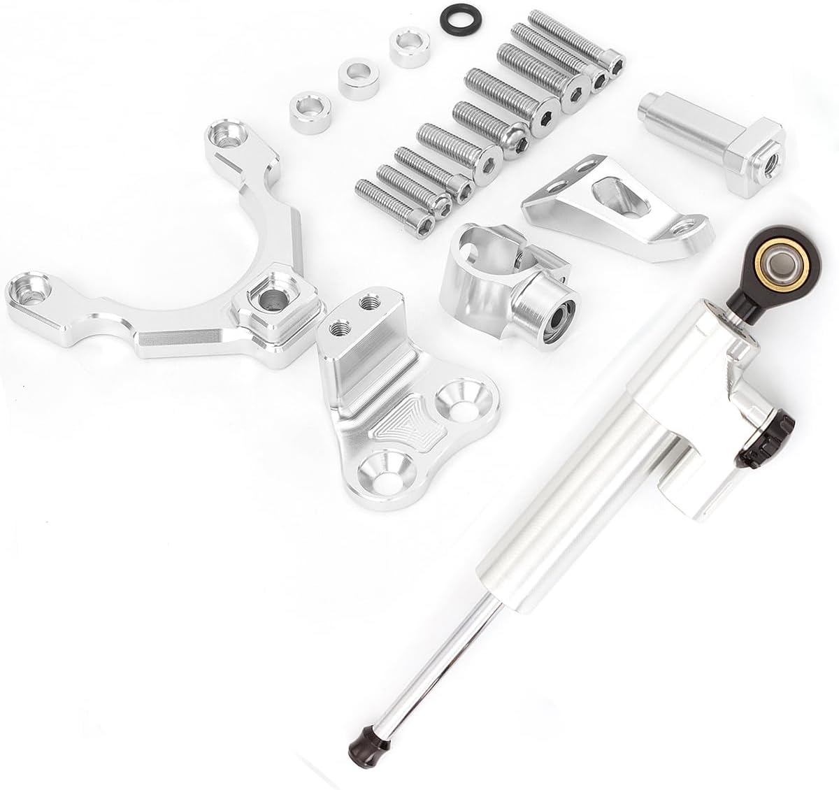 Motorcycle Adjustable Steering Damper Stabilizer Buffer Control Bar With Mounting Bracket Kit Compatible with Z900 2017-2021