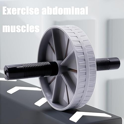 Miniatura 5 de Rueda de rodillo abdominal para entrenamiento de abdominales, equipo de entrenamiento de fuerza central, rueda de ejercicio para gimnasio en casa,