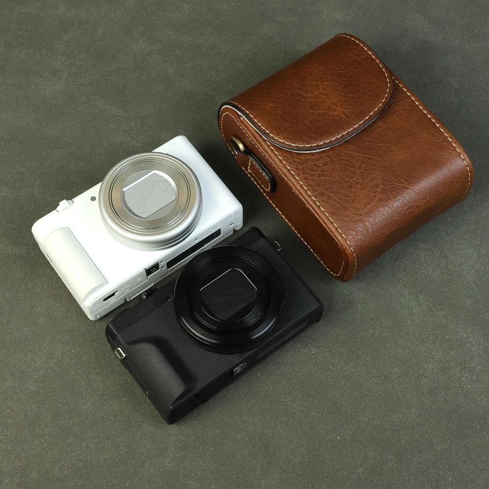 Étui Cuir Synthétique Protection Pour Appareil Photo Compact - Lumix ZS99, Sony ZV1M2, Canon SX730