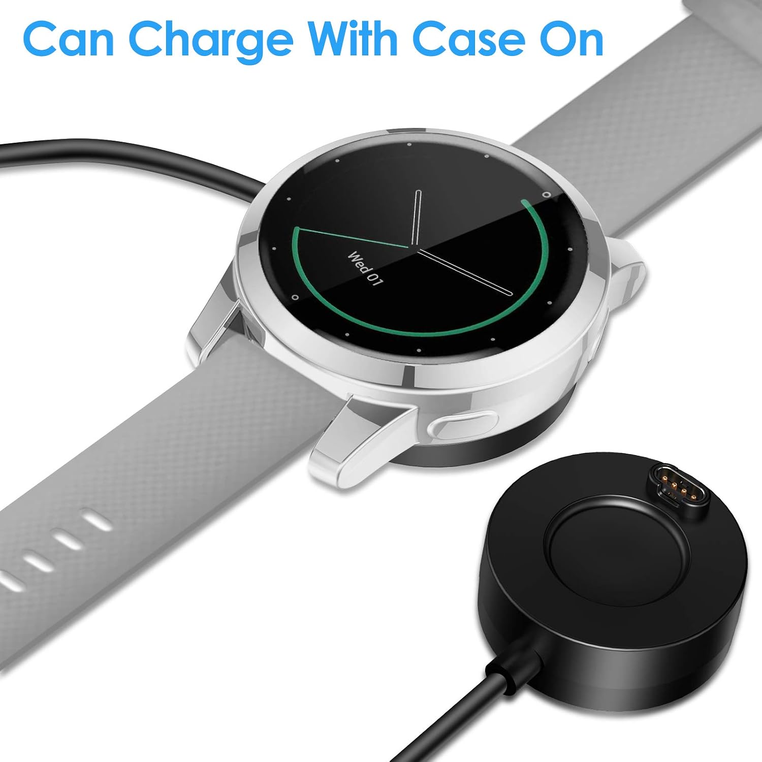 EZCO 2-Pack Screen Protector Case Compatible with Garmin Vivoactive 4S 40mm, Full Coverage Soft TPU Case Protective Screen Cover Bumper Frame for Vivoactive 4S Smartwatch(Not for Other Model)