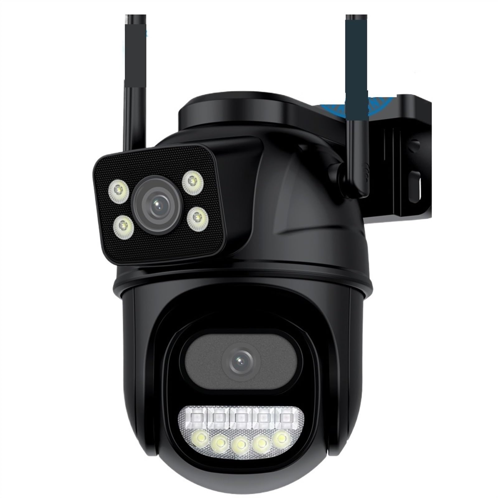 Kamera bezpieczeństwa zewnętrzna, Kamera monitorująca 4K 8MP podwójny obiektyw 4X zoom cyfrowy AI wykrywanie człowieka bezprzewodowe kamery zewnętrzne PTZ IP Kamera bezpieczeństwa domowego WiFi z wido