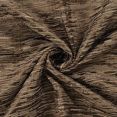 Image of Story@Home Bloom Collection Room Darkening Window Curtains 5 feet Long for Living Room, Bedroom, Kids Room - Chocolate Brown