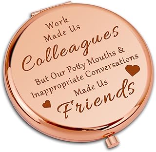 Colleague Leaving Gift Compact Makeup Mirror Coworker Friend Gifts for Women Going Away Gifts Farewell Gift Folding Makeup Mirror for Coworkers Friends Boss Retirement Gifts Goodbye Gift for Colleague