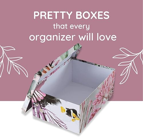 Miniatura 10 de Soul & Lane Jardin Jewel - Juego de 3 cajas de cartón con tapa para guardar recuerdos y fotos, cajas de regalo para regalos