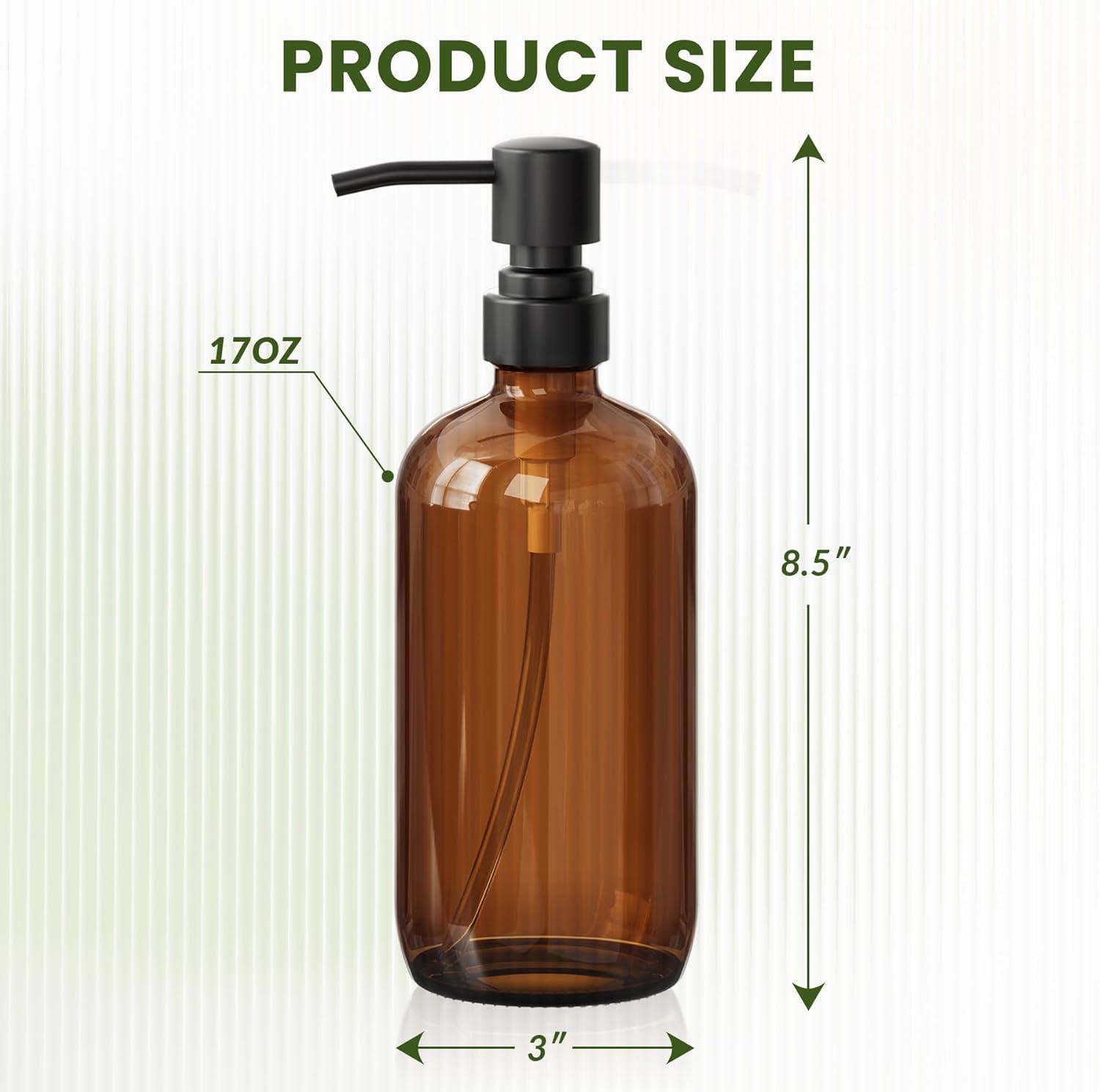Amazon.com: AmazerBath Amber Glass Soap Dispenser, 2 Pack Soap