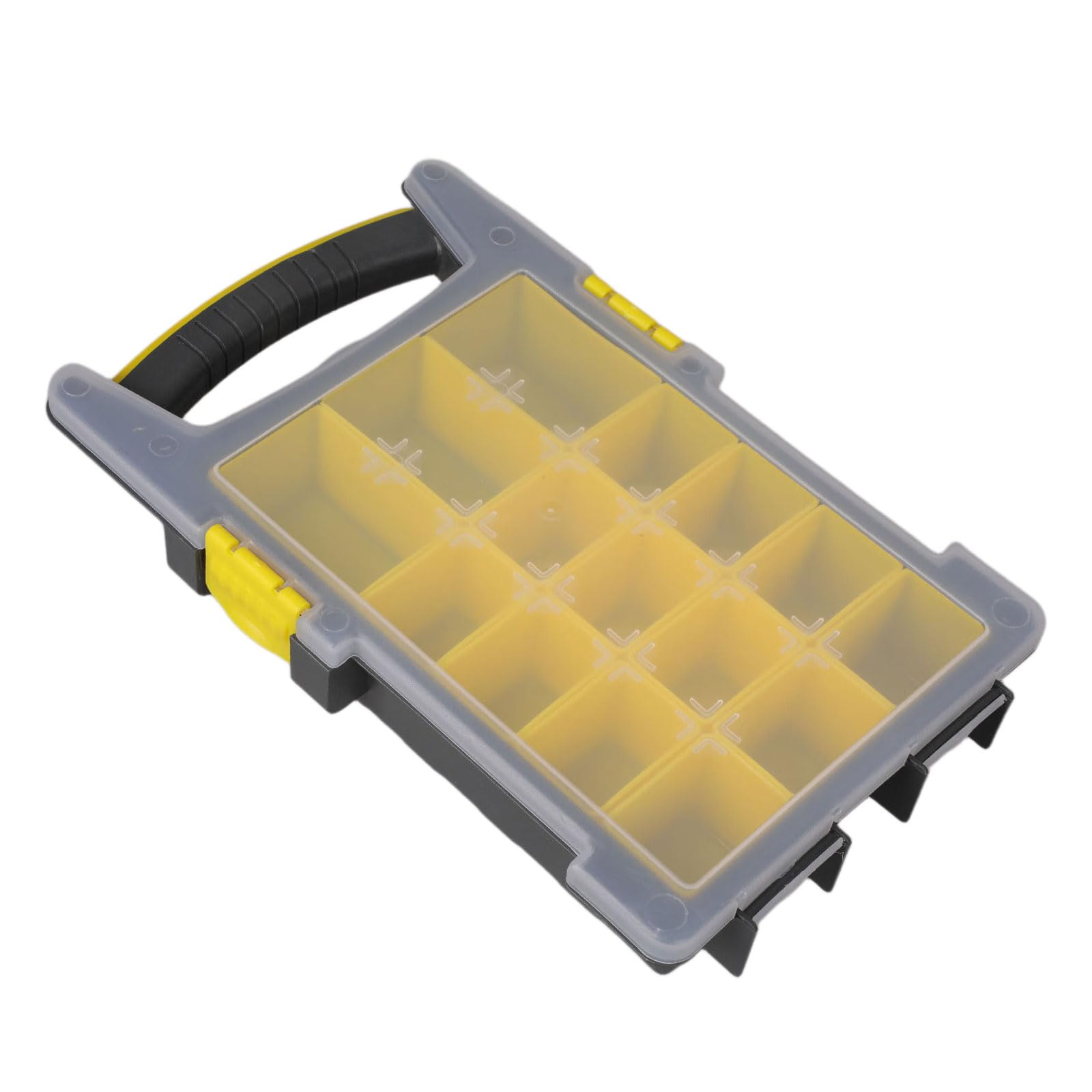 Portable 14 Section Tool Box Storage Case Designed for Efficient Workshop and Garage Organization Easy Identification Stackable Tool Case