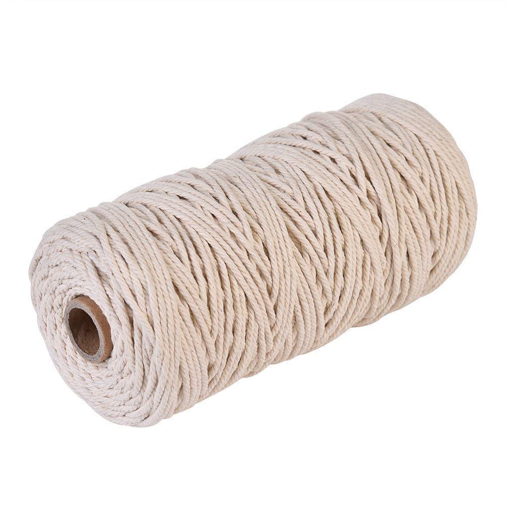 POZEAN Corda Macramè In Cotone Naturale, 2mm X 200m, Morbida E Resistente, 20 Colori, Per Fai Da Te E Decorazioni Bohémien