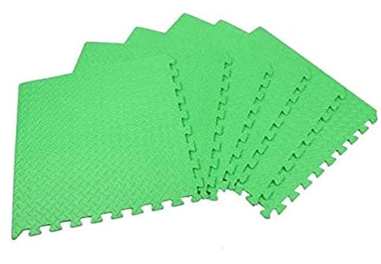 RBW TOYS Interlock RBW TOYS Foam Floor Mat 100cmx100cmx3cm Blue Color Plain Exercise Puzzle Mat for kids Activity. rbwtoy18807. (GREEN)