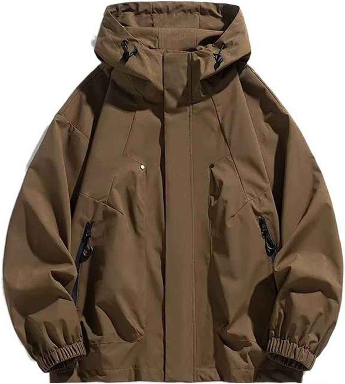 GUOYUXIAO Men's Coat Plus Size Hooded Waterproof Camping Casual Jacket For Men