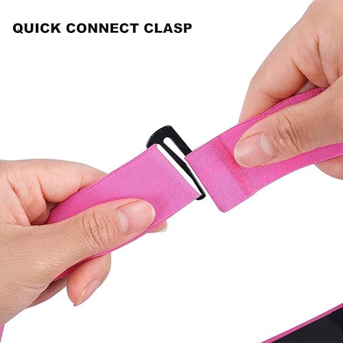 Miniatura 7 de Paquete de 2 correas de pecho de repuesto para monitor de frecuencia cardíaca mediana (azul y rosa), correa de pecho ajustable suave para Polar H7