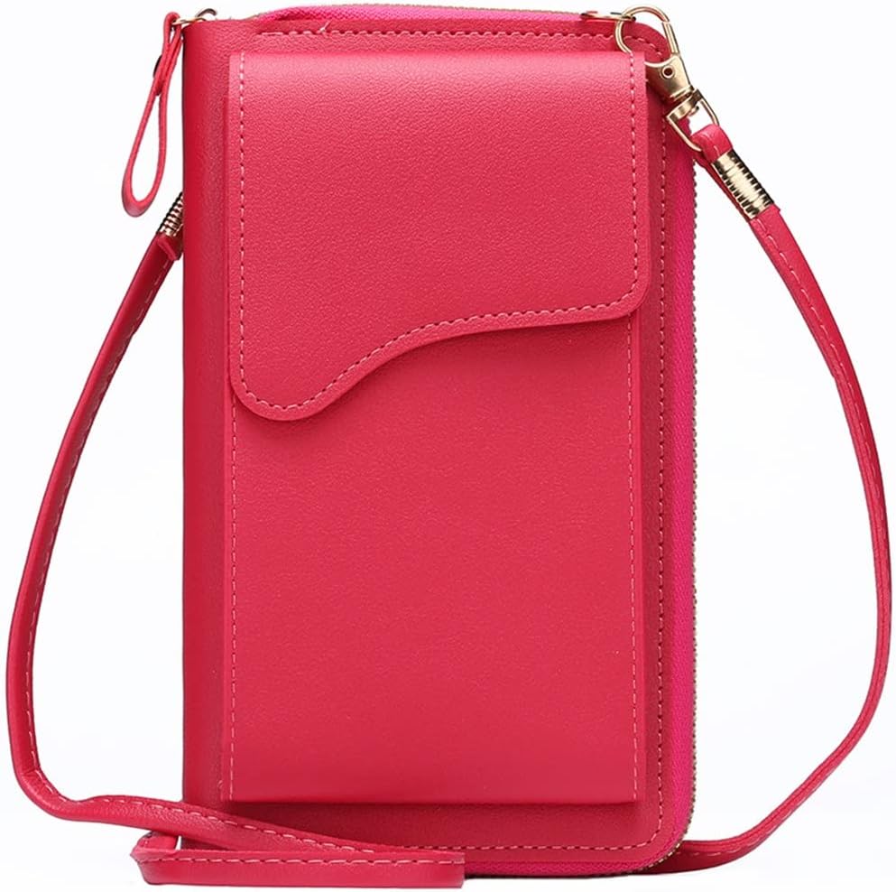 Women's Small Crossbody Shoulder Bags PU Leather Female Cell Phone Pocket Bag Ladies Purse Card Clutches(C)
