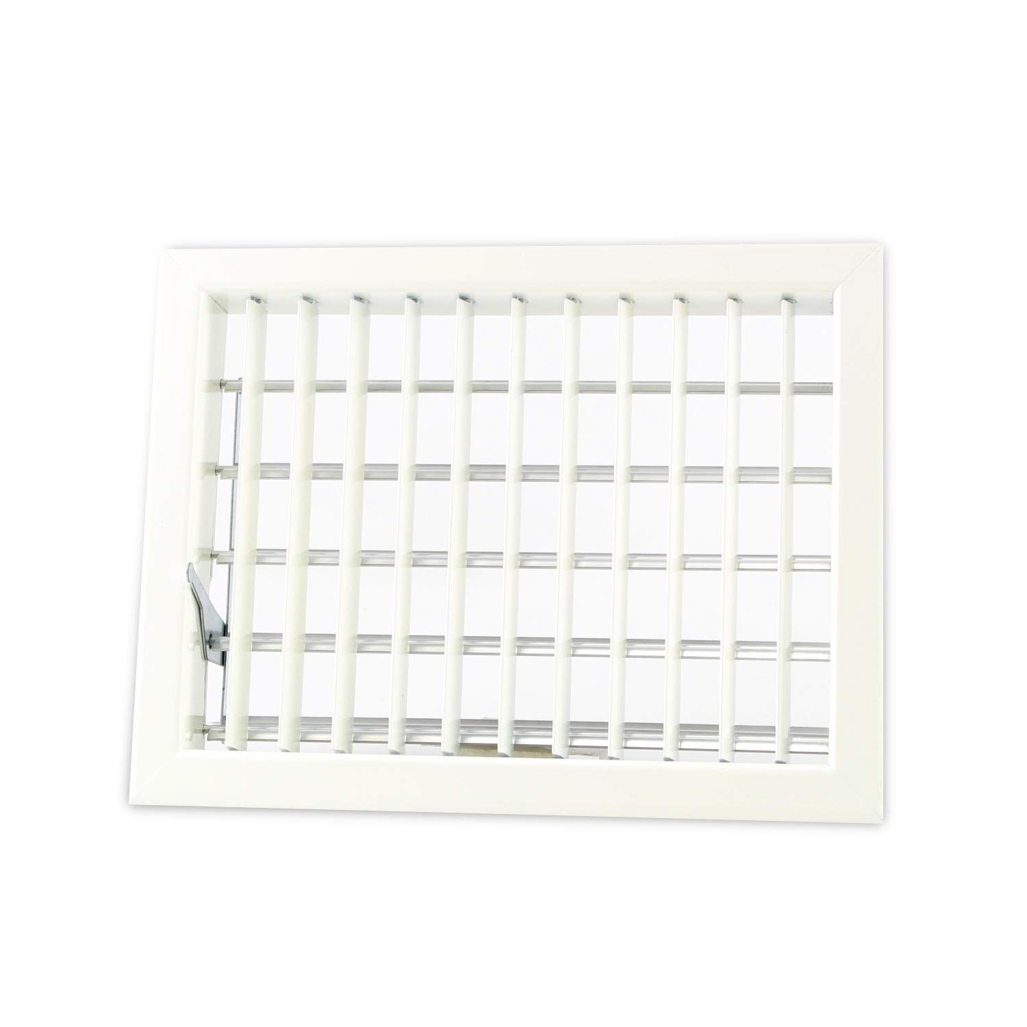 Rejilla de ventilación New Model 22 x 17 cm, blanca, diámetro de 100 mm, ajustable, con persiana para chimenea