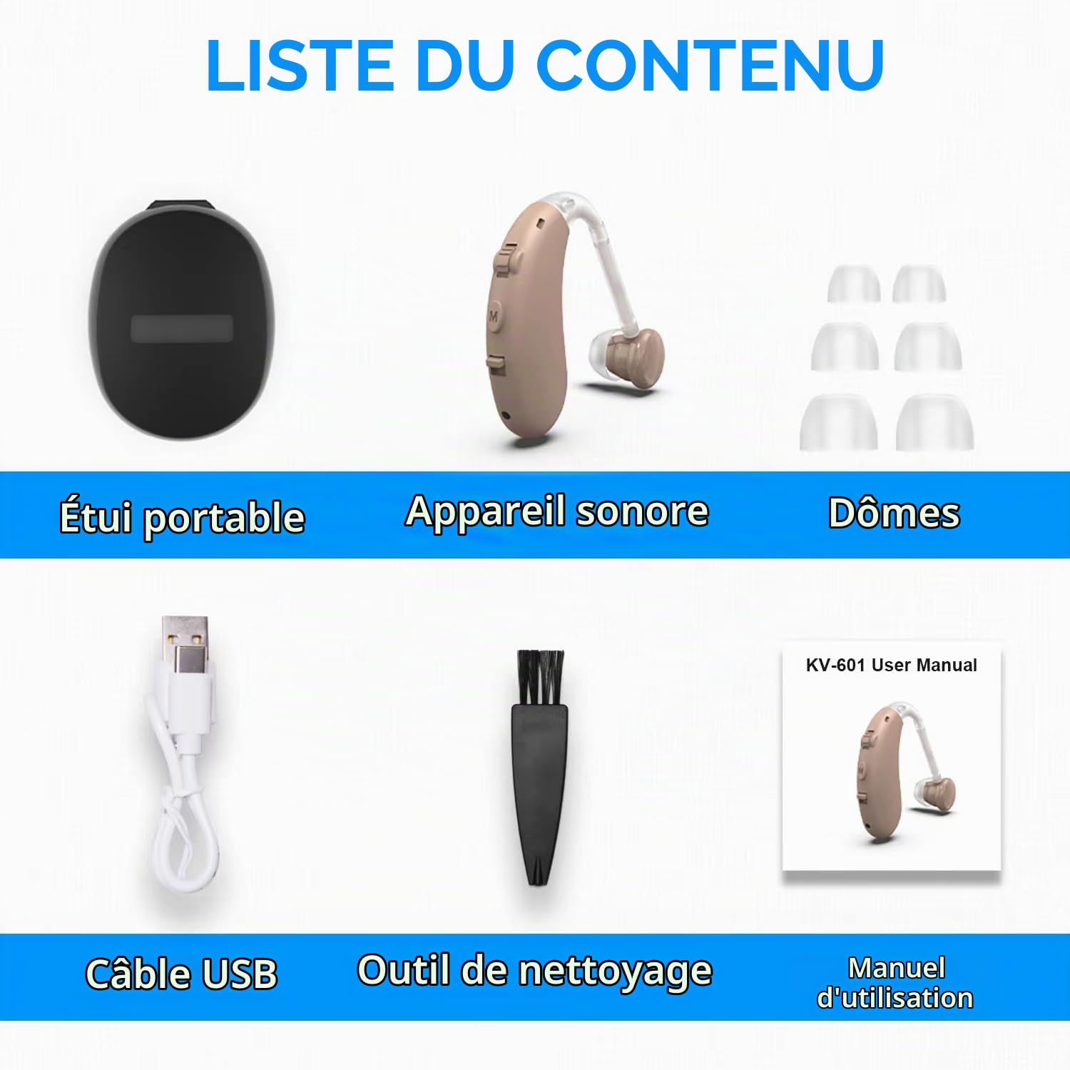 Amplificateur de son rechargeable - Améliorateur de voix et pour la télévision et la conversation, son Cristallin Avec Suppression