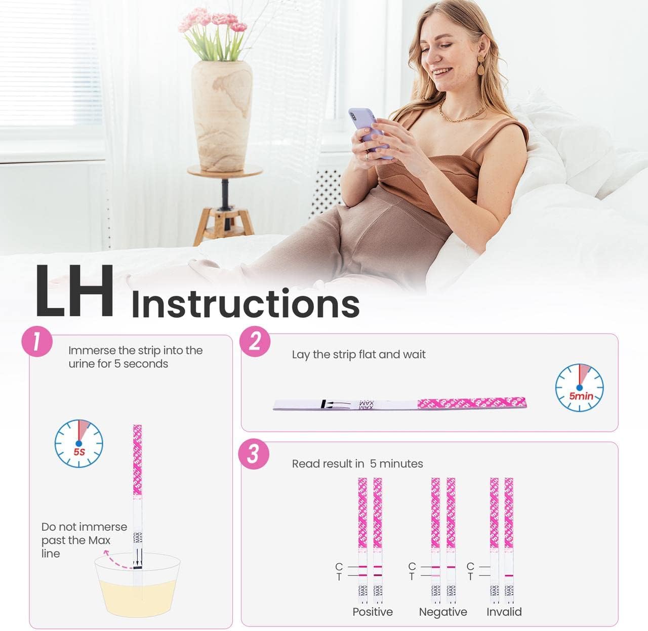 Femometer 40 Ovulation Tests and 10 Pregnancy Tests, Over 99% Accurate & Easy to Use : Health & Household