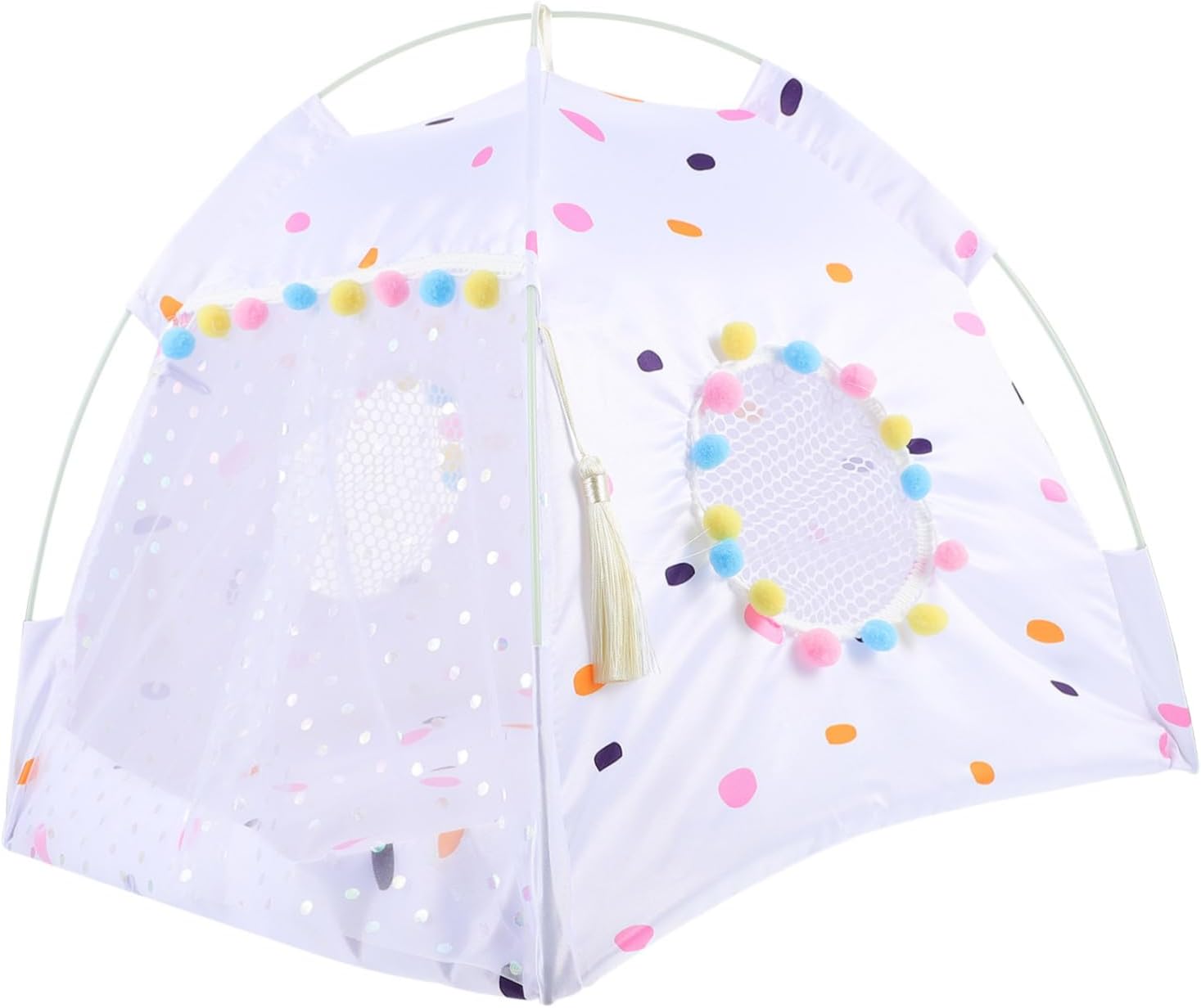 Pet Tent House for Dogs and Cats Detachable and Breathable Design Portable Folding Playhouse Cooling Mat for Indoor and Outdoor Use