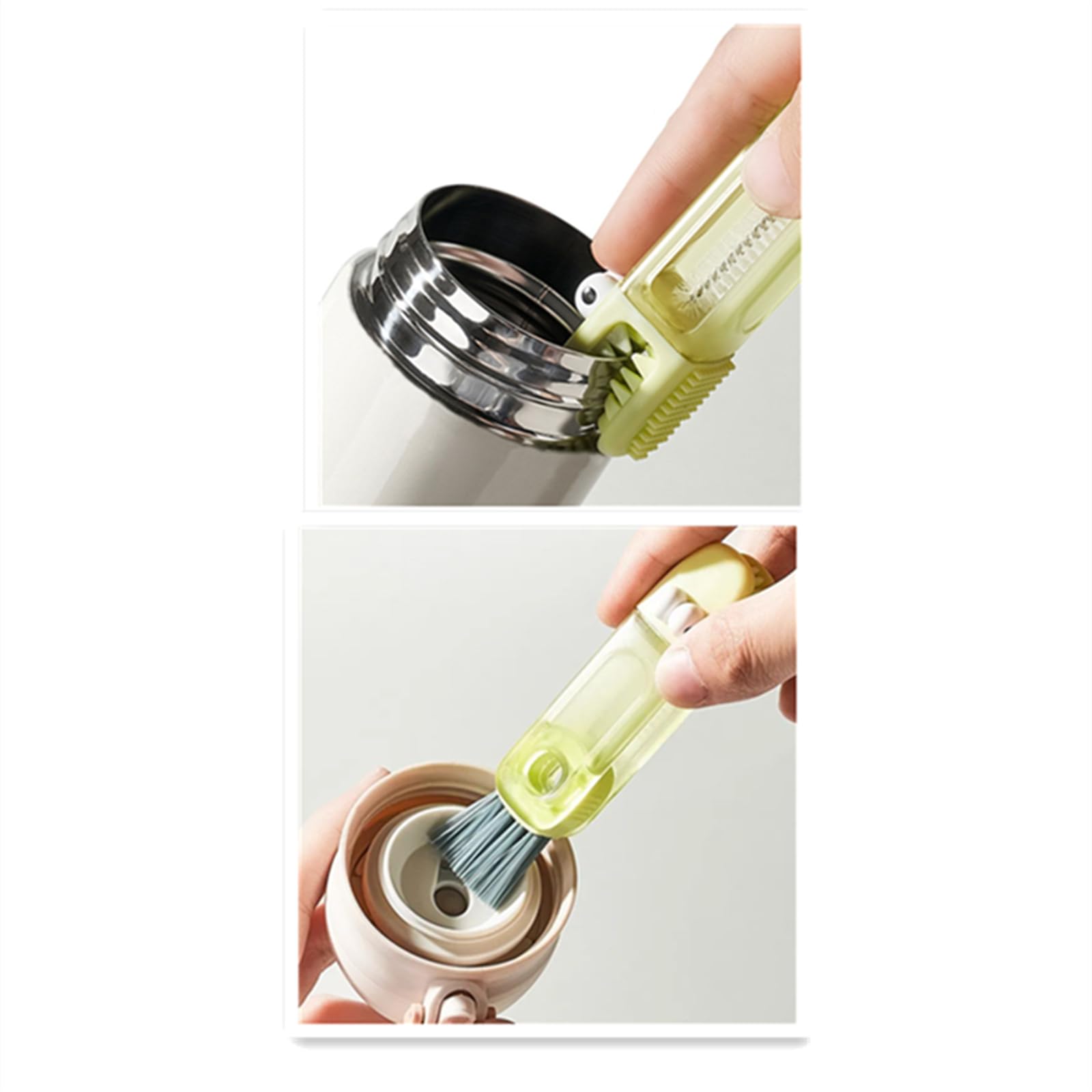 Set Di Spazzole 3 In 1 Sharkbrush Per La Pulizia Di Tazze E Bottiglie – Con Testina Rotante, Spazzola A U E Per Fessure