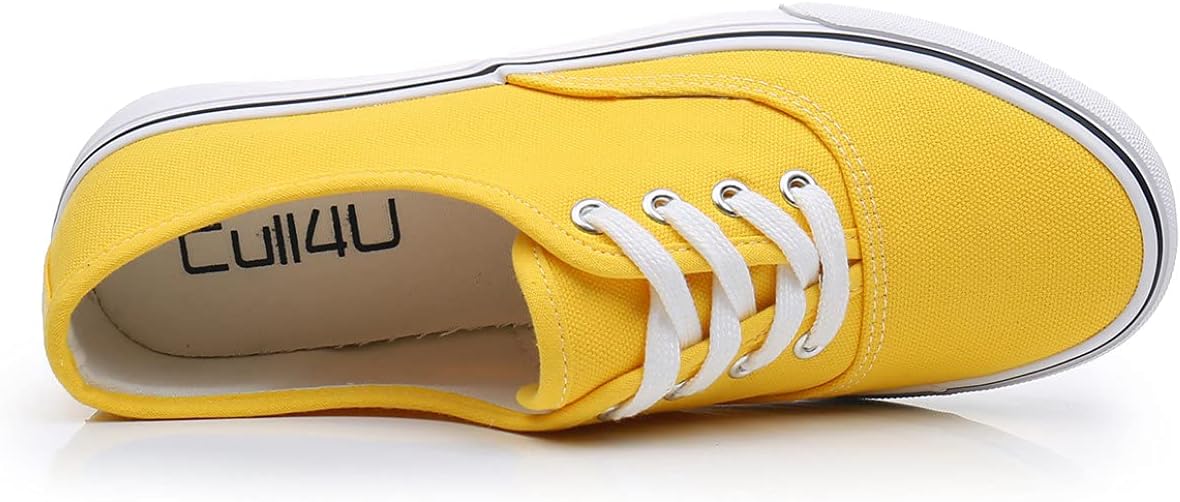 Cull4U Women's Laid Back Low-Top Sneaker Shoe 7.5 Yellow